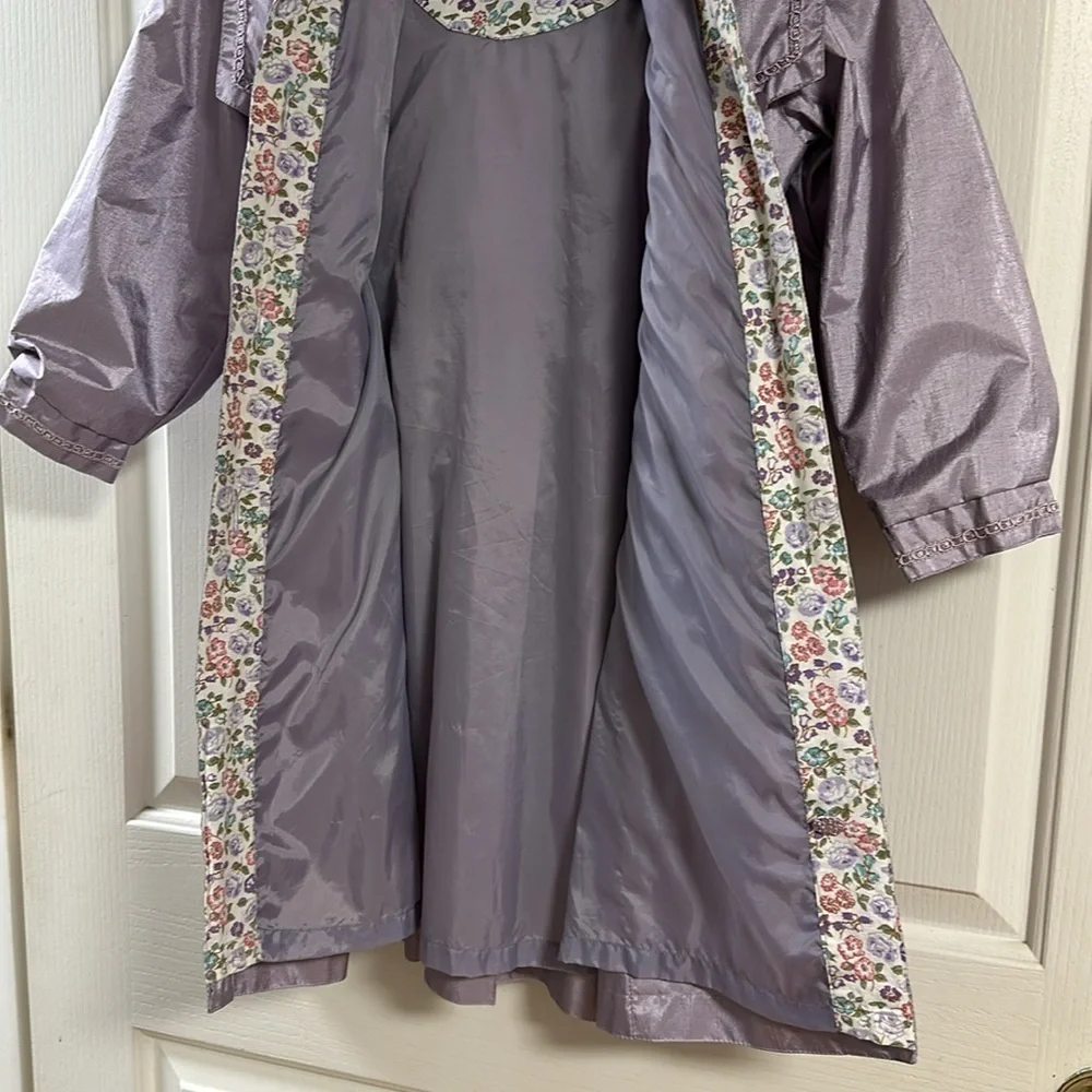 F.W. FISCHER Girls Dressy Lavender Rain Coat Sz 6X